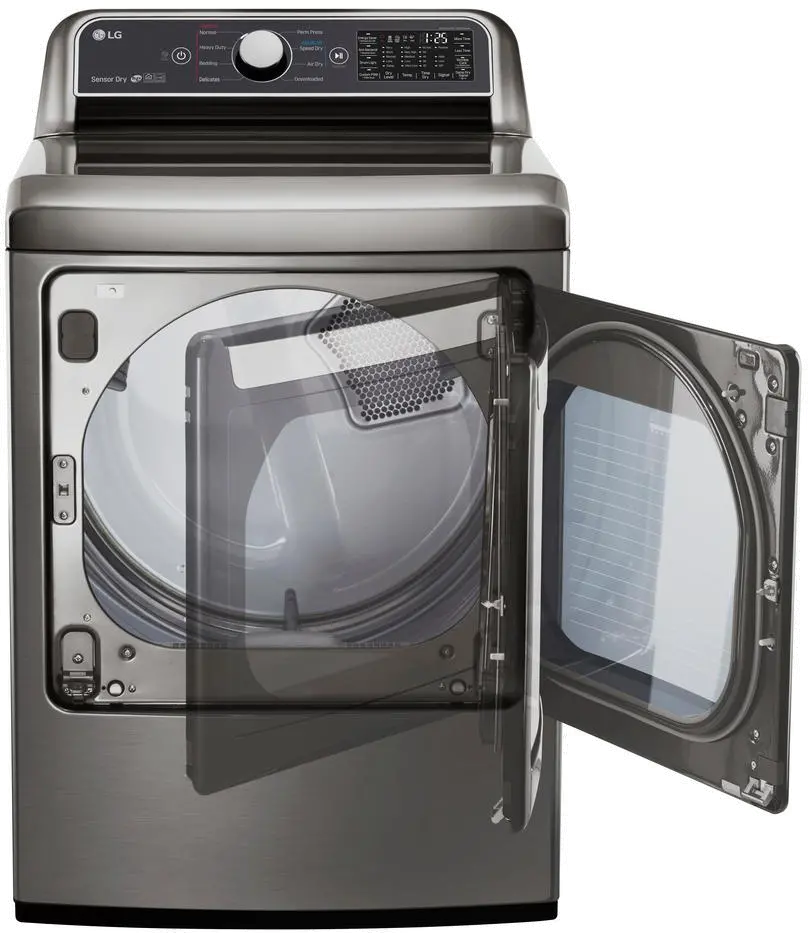 DLG7301VE LG Rear Control Gas Dryer with Sensor Dry - 7.3 cu.ft. Graphite Steel-5