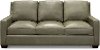 Contemporary Sage Green Leather Sofa Bed - Logan