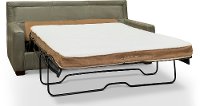Contemporary Sage Green Leather Sofa Bed - Logan-2
