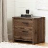 11938 Modern Walnut 2 Drawer Nightstand - Tao