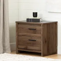 11938 Modern Walnut 2 Drawer Nightstand - Tao