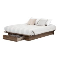 11939 Modern Walnut Platform Full/Queen Storage Bed - Tao-4