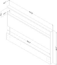 11940 Modern Walnut Full/Queen Headboard - Tao-6