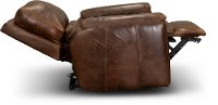 Contemporary Brown Leather Power Recliner - Rhodes-2