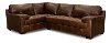 Brown Leather 2 Piece Sectional Sofa with LAF Sofa - Rhodes