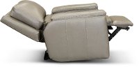 Contemporary Gray Leather Power Recliner - Rhodes-2