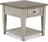 Heartland Weathered White Oak End Table with Drawer