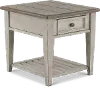Heartland Weathered White Oak End Table with Drawer
