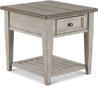 Heartland Weathered White Oak End Table with Drawer-1