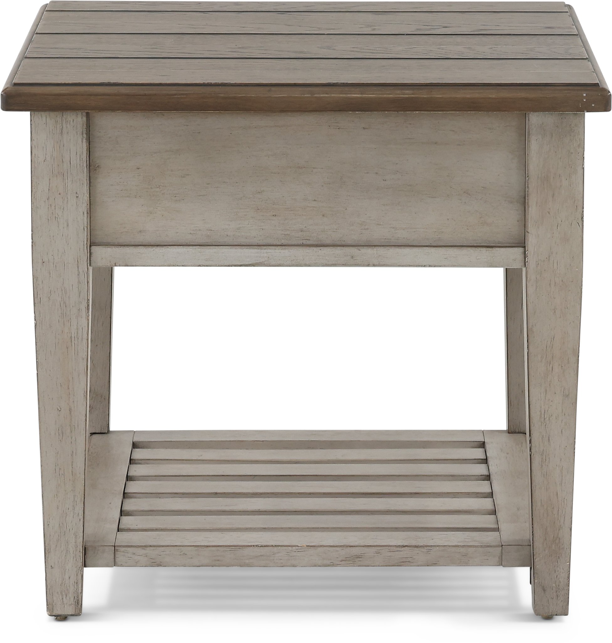 Heartland Weathered White Oak End Table with Drawer-4