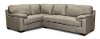 Gray Leather 2 Piece Sectional Sofa with RAF Sofa - Rhodes