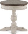 Weathered White Oak and Tobacco Round Chairside Table - Heartland