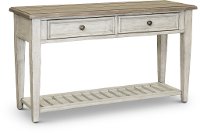 Weathered White Oak 2 Drawer Sofa Table - Heartland-2