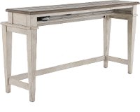 Weathered White Oak Console Bar Table - Heartland