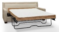 Contemporary Pebble White Leather Sofa Bed - Logan-2