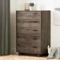 11923 Modern Fall Oak Brown Chest of Drawers - Fynn