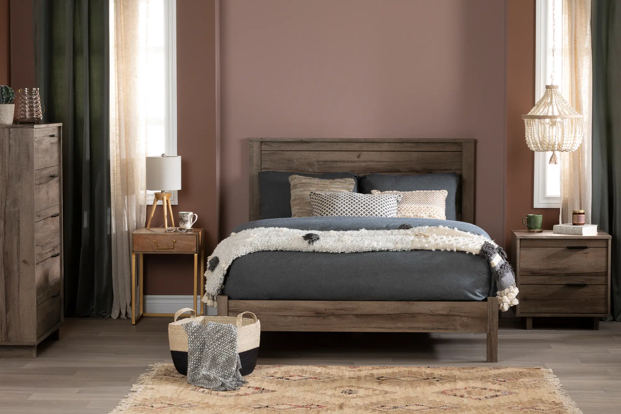 11923 Modern Fall Oak Brown Chest of Drawers - Fynn-3