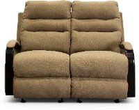 Tumbleweed Brown Manual Gliding Reclining Loveseat - Jansen