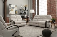 Shell Cream Lay Flat Power Reclining Sofa - Jansen-2