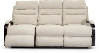 Shell Cream Lay Flat Power Reclining Sofa - Jansen-4