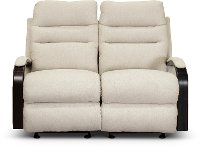 Shell Cream Lay Flat Power Gliding Reclining Loveseat - Jansen