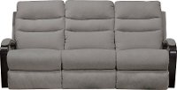 Pebble Gray Lay Flat Power Reclining Sofa - Jansen