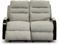 Pebble Gray Lay Flat Power Gliding Reclining Loveseat - Jansen-2