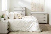 11954 Modern Light Gray Nightstand with Sliding Shelf - Fynn-4