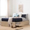 11877 Modern Rustic Oak Full Storage Platform Bed - Fynn