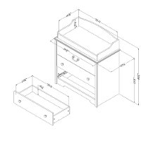 11894 Coastal Seaside Pine Changing Table - Aviron -4