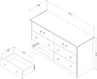 11889 Coastal Seaside Pine Dresser - Aviron -7