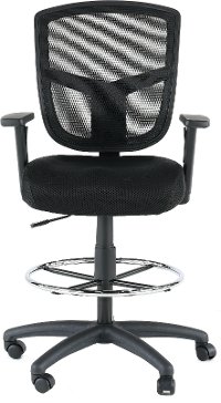 Black Mesh Office Drafting Chair - Drafting Chair Series