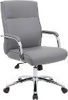 Gray CareSoft Vinyl Office Chair - Modern Executive Series