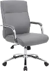 Gray CareSoft Vinyl Office Chair - Modern Executive Series