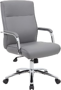 Gray CareSoft Vinyl Office Chair - Modern Executive Series