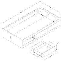 11893 Seaside Pine Twin Storage Platform Bed - Aviron-5