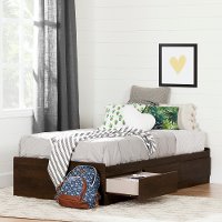 12251 Brown Platform Storage Twin Bed - Step One