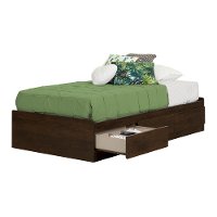 12251 Brown Platform Storage Twin Bed - Step One-2