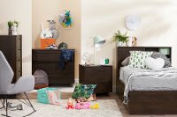 12251 Brown Platform Storage Twin Bed - Step One-3