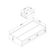12251 Brown Platform Storage Twin Bed - Step One-4