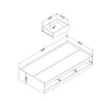 12251 Brown Platform Storage Twin Bed - Step One-4