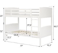 11840 Cottage White Twin-over-Twin Bunk Bed - Savannah-7