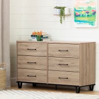 11024 Industrial Modern Rustic Oak Dresser - Fakto