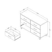 11024 Industrial Modern Rustic Oak Dresser - Fakto-6
