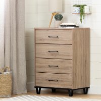 11025 Industrial Modern Rustic Oak Chest of Drawers - Fakto