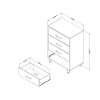 11025 Industrial Modern Rustic Oak Chest of Drawers - Fakto-7