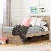11027 Industrial Modern Rustic Oak Twin Platform Bed - Fakto