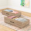11028 Industrial Modern Rustic Oak Storage Drawers (Set of 2) - Fakto