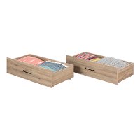 11028 Industrial Modern Rustic Oak Storage Drawers (Set of 2) - Fakto-6