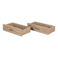 11028 Industrial Modern Rustic Oak Twin Platform Bed - Fakto-2